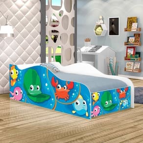 Cama Fun Fundo Do Mar Peixes Solteiro