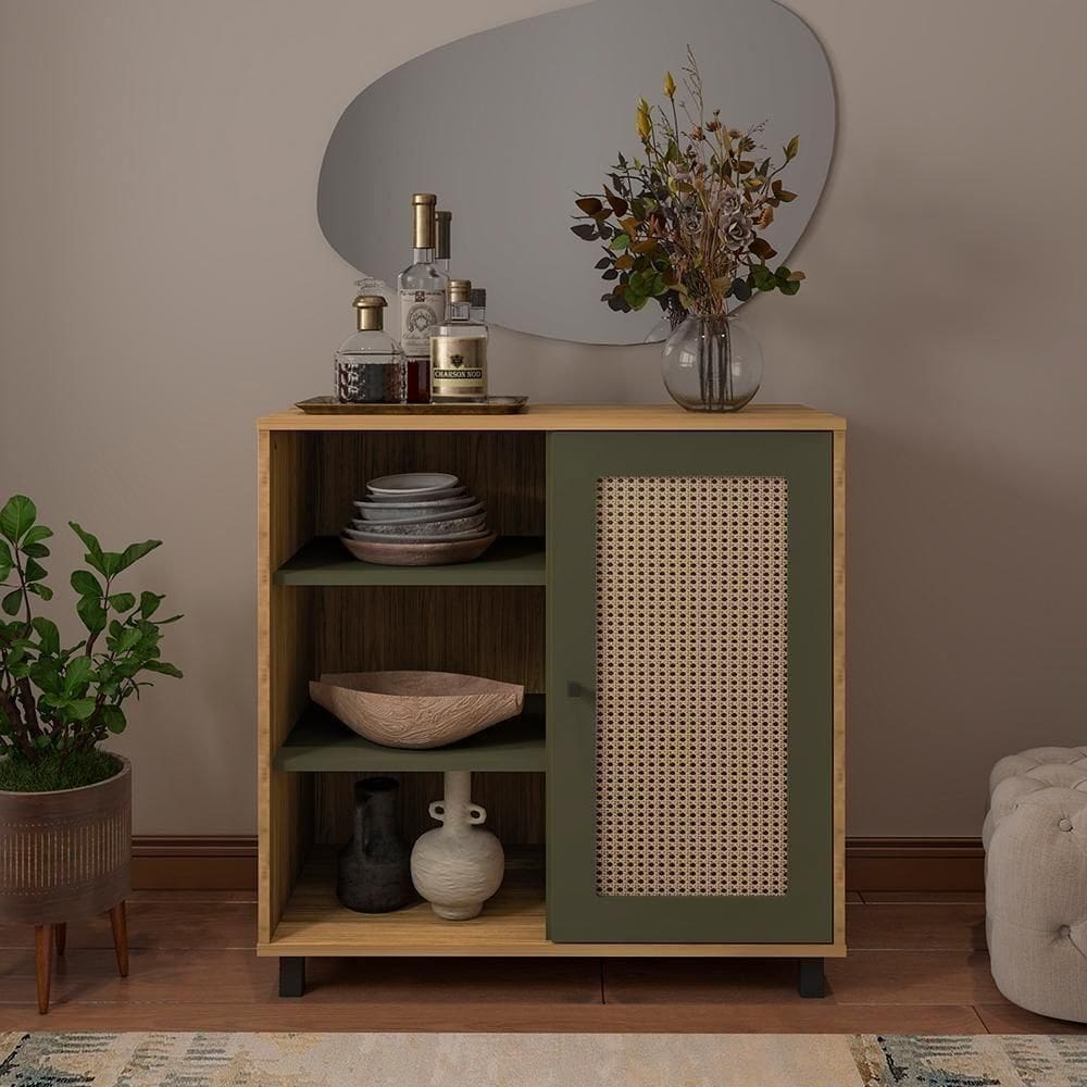 Buffet 1 Porta Joinville Carvalho Menta