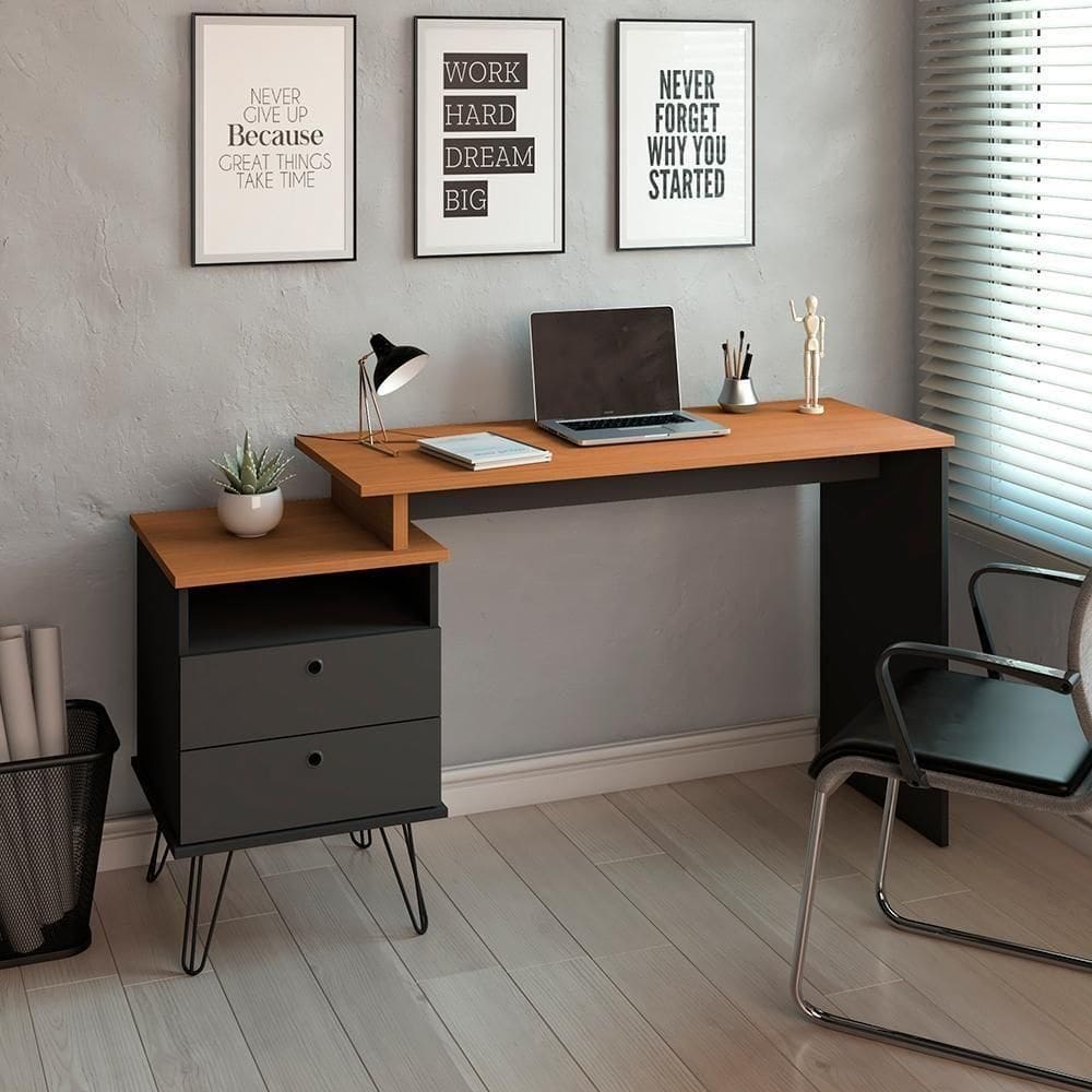 Escrivaninha Industrial Lowa Freijó Preto