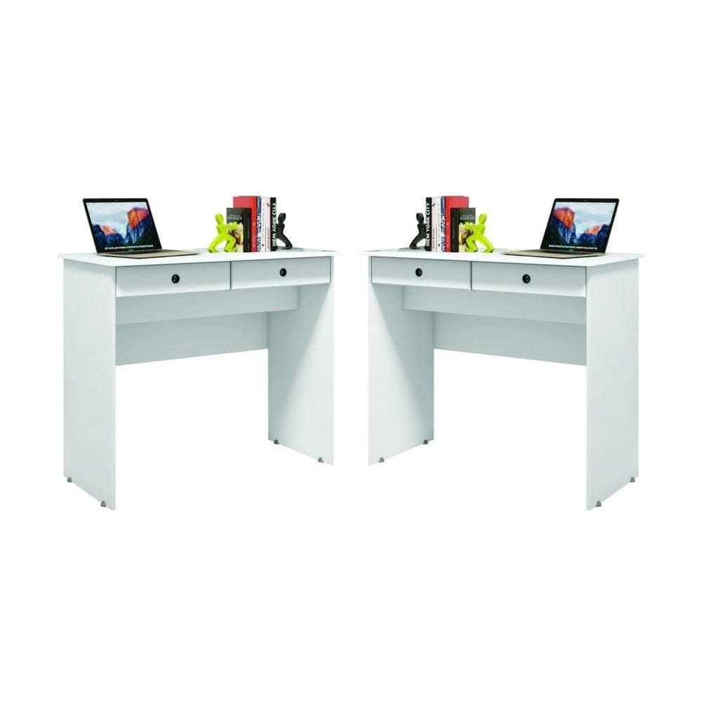 Conjunto De 2 Escrivaninhas Saturno Branco