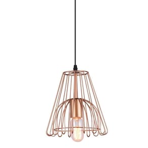 Lustre Pendente Taschibra Aramado Roma Cobre E27 Bivolt
