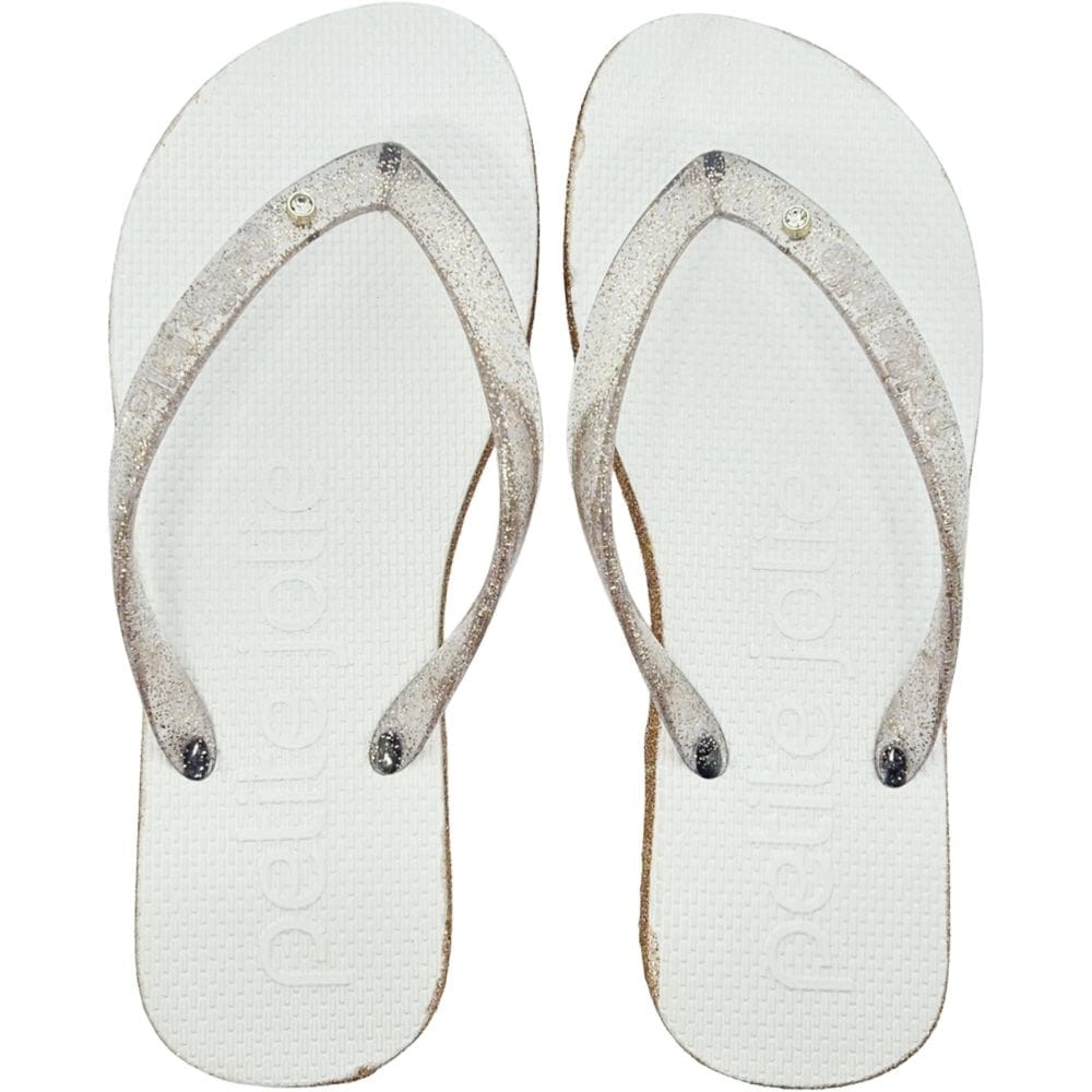 Chinelo Dedo Feminino Casual Dia a Dia com Brilho Borracha Petite Jolie Pj6970