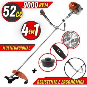 Roçadeira Rl520ac 52cc + Lâmina 2 Pontas + Disco 40 Dentes