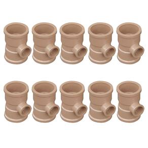 Kit Com 10 Tê De Redução 90º Soldável 50X25Mm - Akato
