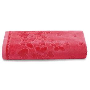 Toalha de Rosto Velour Jacquard Döhler Romance Cereja