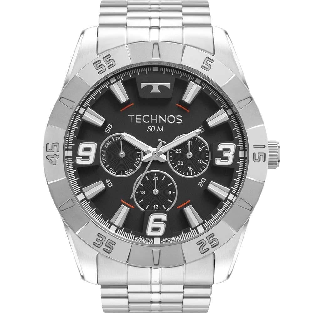 Relogio technos masculino aço multifunção racer 6p29alb/1p