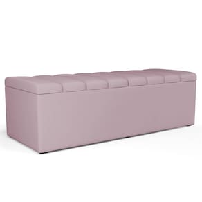 Calçadeira Recamier Baú Casal Queen 160X50 Cm Rosê