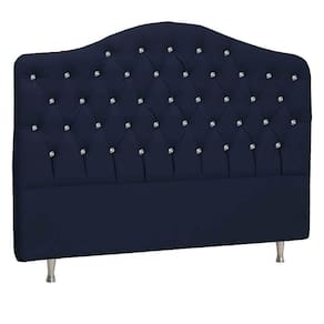 Cabeceira Casal P04 140 Cm Suede Azul Marinho Tca 948