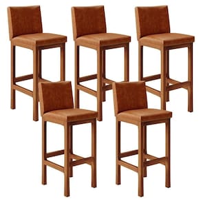 Kit 05 Banquetas Altas Alya Camel