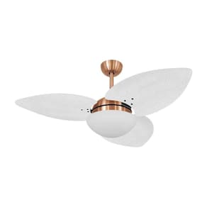 Ventilador De Teto Dormamu Cobre 3 Pás Palmae Branco 127v