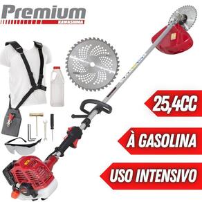 Roçadeira Kawashima Kw2600t à Gasolina 25.4cc Com Acessórios