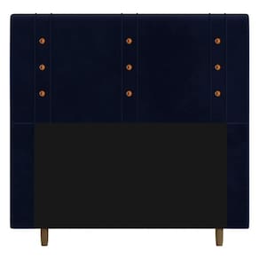 Cabeceira Box Casal King Size Roma 195cm Azul Marinho