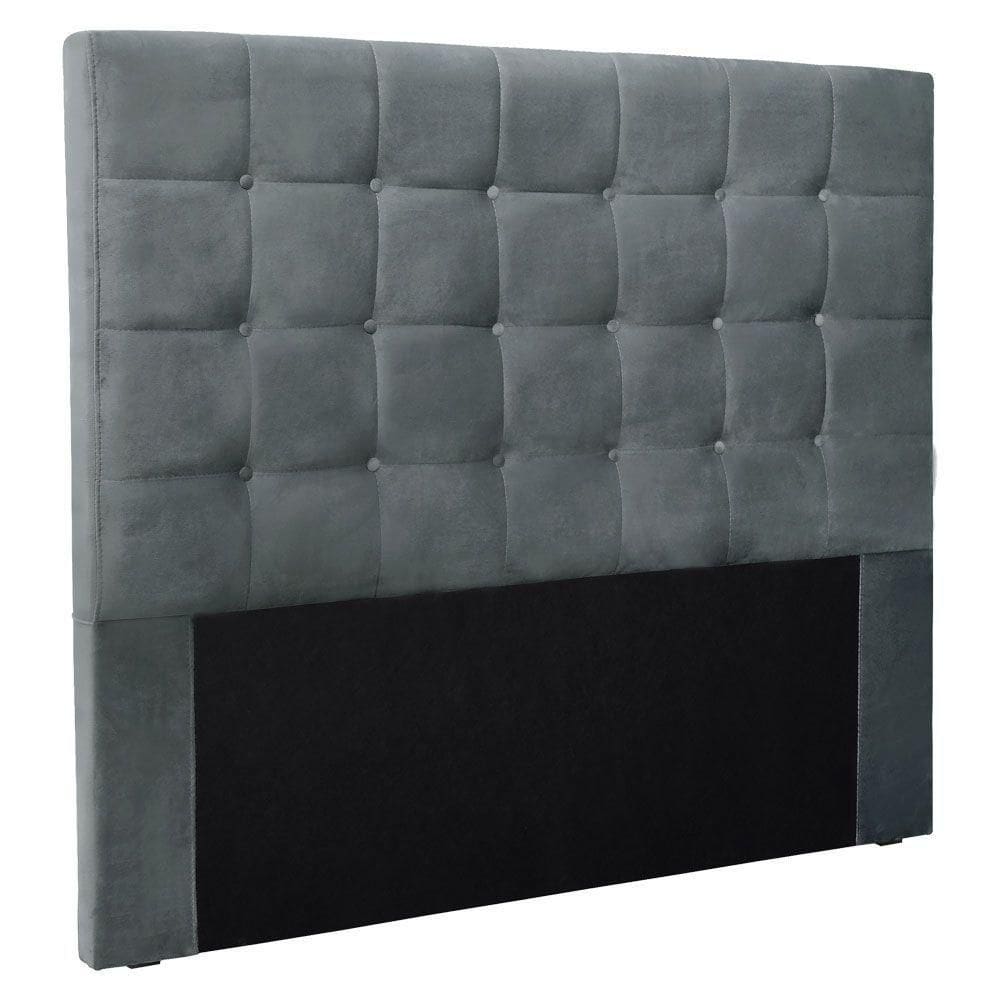 Cabeceira King 1,95m Verona Veludo Cinza Chumbo