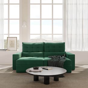 Sofá Retrátil e Reclinável 4 Lugares 240cm Embaúba Extra Cabecasa Madeiramadeira Verde Diamante