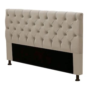 Cabeceira Cama Box Casal Cristal 140cm Corino Bege Areia