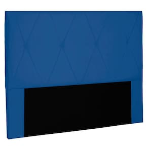 Cabeceira Estofada Box Queen Size 160cm Suede Azul Marinho