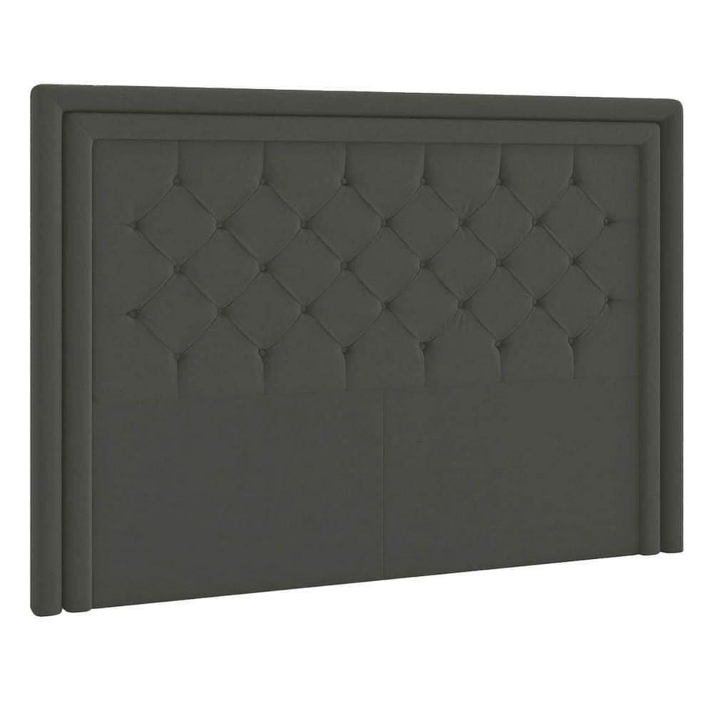 Cabeceira King Estocolmo P04 195 Cm Suede Cinza Escuro