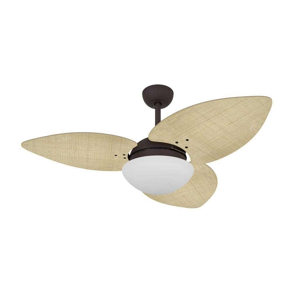 Ventilador De Teto Marrom Texturizado 3 Pás 220v