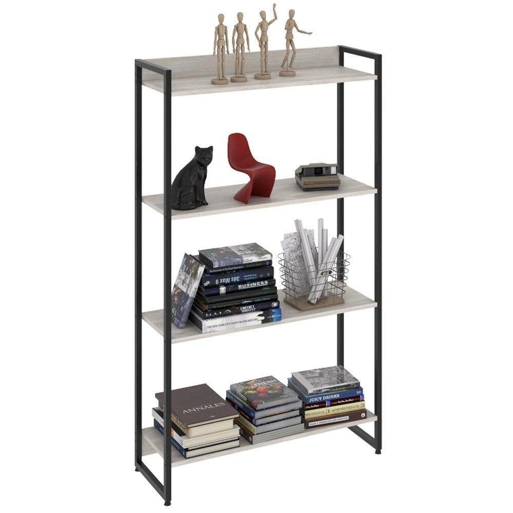 Estante Livreiro Multiuso Dynamica Industrial 80Cm 4 Prateleiras C08 Snow