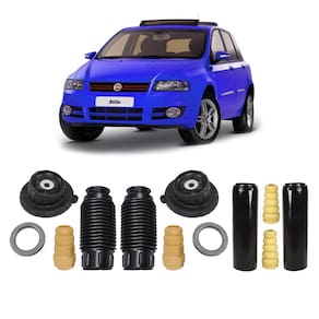Kit coxim batente dianteiro traseiro fiat stilo 2002 a 2010