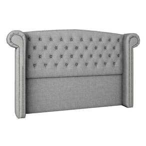 Cabeceira Casal Lyon P04 140 Cm Suede Cinza Tca 940