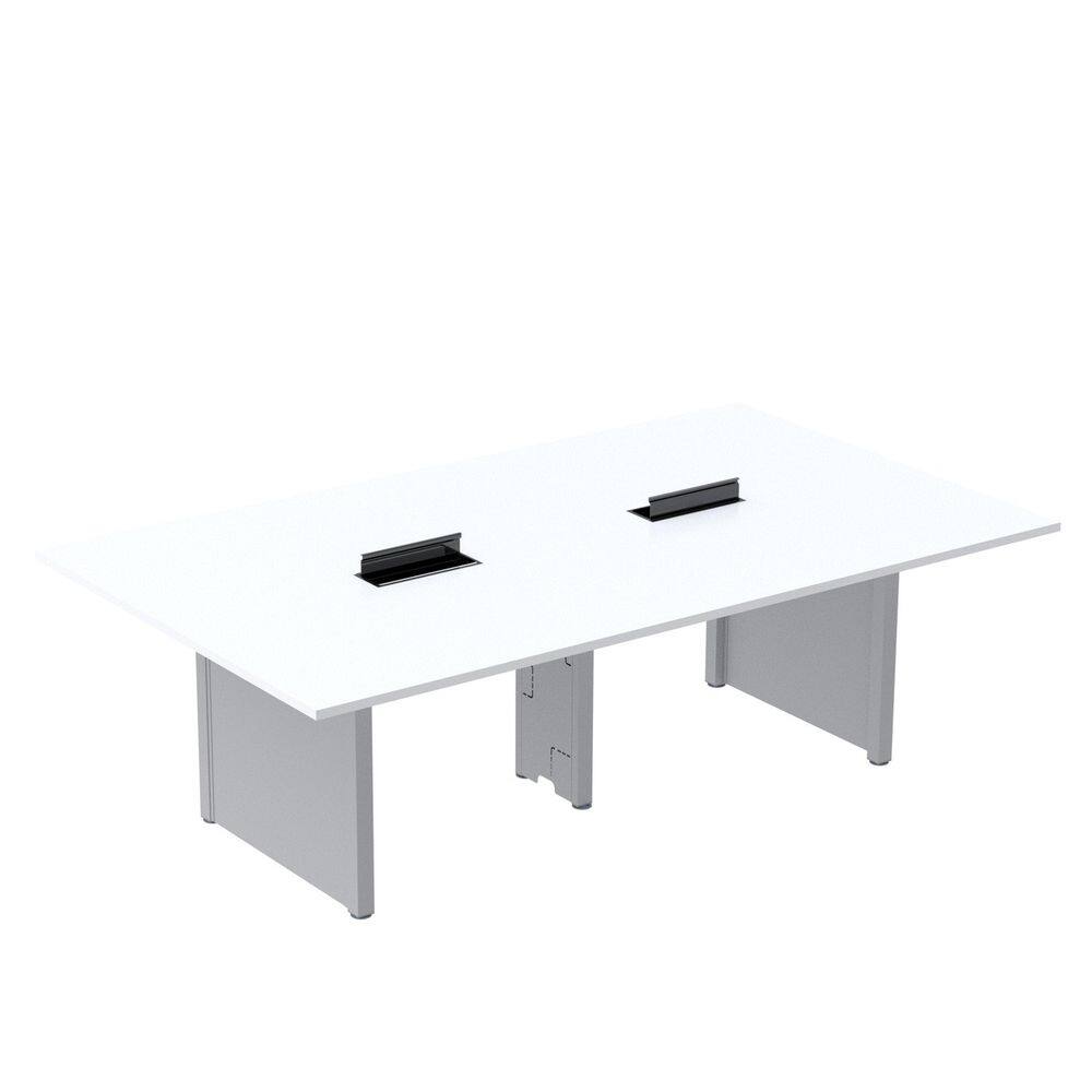 Mesa de Reunião 3200x1400 Mrcpb3214pp Branco/Cinza