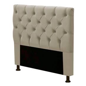 Cabeceira Cama Box Solteiro Cristal 90cm Corino Bege Areia