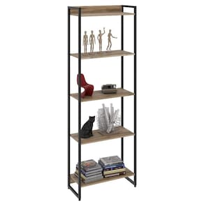 Estante Livreiro Multiuso Dynamica Industrial 60cm 5 Prateleiras C08 Carvalho