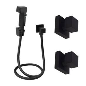 1 ducha higiênica quad preta +2 acabamento quad preto fosco