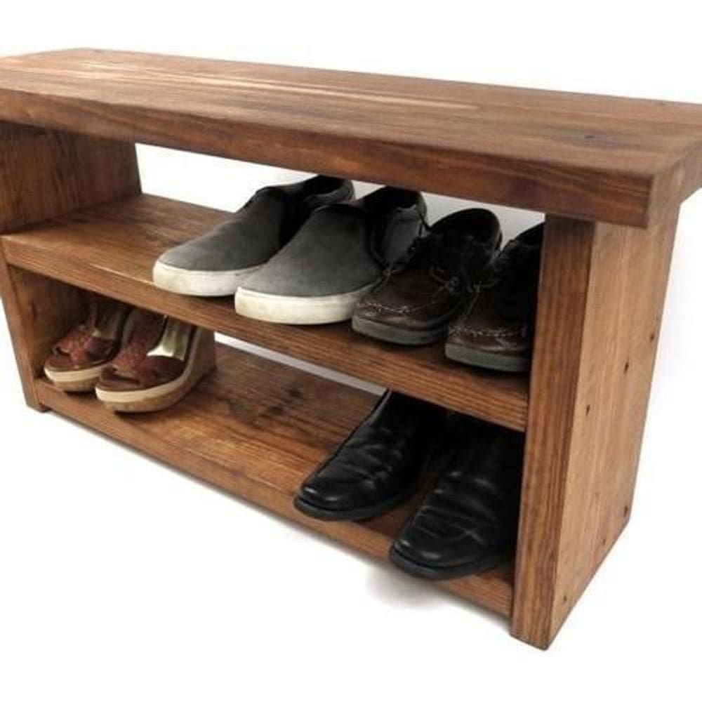 Sapateira banco 2 prateleiras 80cm