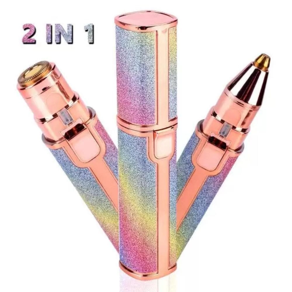 Depilador 2 em 1 batom portátil usb led