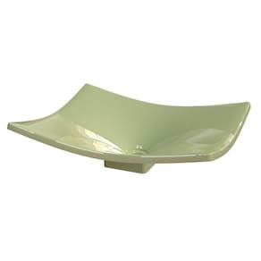 Cuba Pia De Apoio Para Banheiro Retangular Folha Bari F44w C08 Verde Acqua