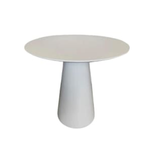 Mesa de Apoio Cone Laqueada Tampo 70cm 60cm Branco