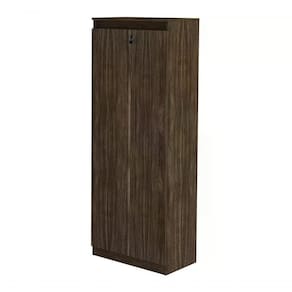 Armário 02 Portas Para Escritorio Com Chave Me4151 Nogal