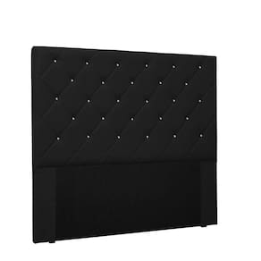 Cabeceira Tania Cama Box Queen 160 Cm Corino Preto