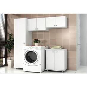 Ambiente Para Lavanderia 04 Peças Branco - Tecno Mobili