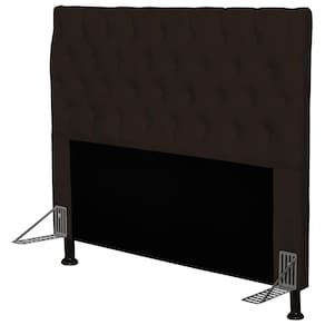 Cabeceira Cama Box Casal Queen 160cm Cristal Corino Marrom