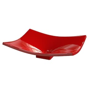 Cuba Pia De Apoio Para Banheiro Retangular Folha Bari F44w C08 Vermelho