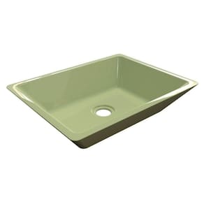 Cuba Pia De Apoio Para Banheiro Retangular Messina Rt45 Verde Acqua C08