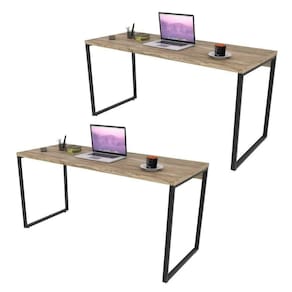Kit 2 Mesas De Escritório Office 150Cm Carvalho