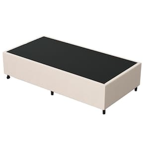 Base Para Cama Box Solteiro 88X188Cm Hit Suede Bege