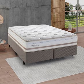 Colchão King Molas Maxspring Scotland 193x203x33cm Herval Bege / Branco