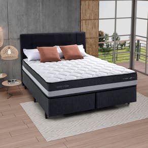 Colchão King Molas Maxspring Madri 193x203x27cm Herval Marrom/Branco