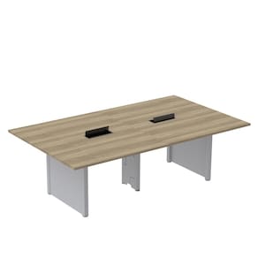Mesa de Reunião 2400x1400 Mrcpb2414pp Noce Naturalle/Cinza