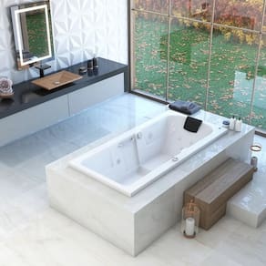 Banheira de Hidromassagem Box Gran Luxo 120x80x44cm - P4 - 220v - sem Aquecedor Branco