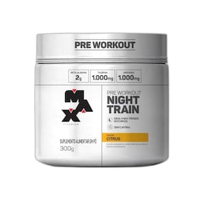 Pre treino noturno night train sem cafeína sabor citrus pote