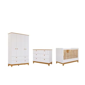 Quarto Completo Retro Bebê Permobili Biscoito MDF