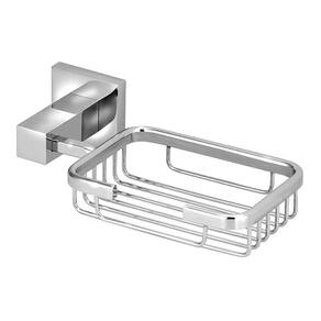 Saboneteira inox banheiro porta sabonete quadrado cromado