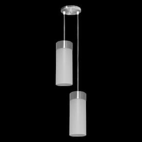 Pendente copo duplo para 2 lampadas canopla em aluminio