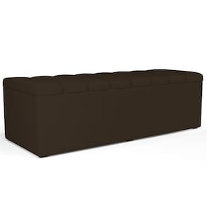Calçadeira Recamier Baú Dália 160X50cm W01 Marrom